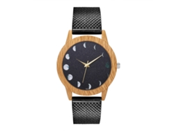 Reloj Analógico De Cuarzo Zhoulianfa Con Correa De Malla Unisex (negro)