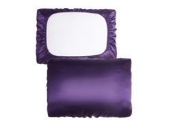 Funda De Almohada De Satén (2 Unidades), Suave Y De Imitación De Seda (morado Oscuro, 50 X 75 Cm) Cuich