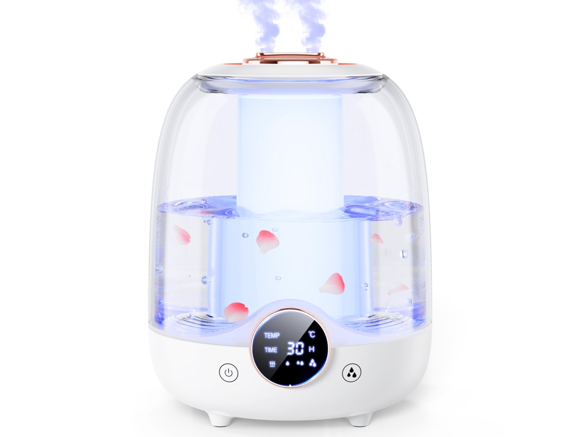 Humidificador De 3 Litros: 30 Horas De Funcionamiento, Ultrasilencioso (20 Db), Temporizador Inteligente (2/4/8 Horas).