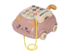 Juguete Teléfono Para Bebés Con Múltiples Sonidos Y Voz En Chino E Inglés, Cochecito Con Forma De Gato.