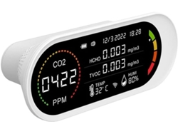 Detector De Calidad Del Aire 5 En 1, Ordenador Co2 Tvoc Hcho