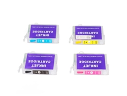 Kit de 4 Cartuchos de Tinta para Impressora Stylus S22 Sx125 Sx130 Sx230 Sx235w | S/MARCA