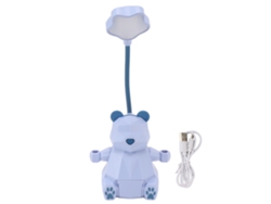 Bj-lâmpada Led De Escritório Infantil Com Estojo Para Canetas, 2 Modos, Portátil Usb, Protetor De Olhos, Urso Azul, Ideal Para Estudo E Leitura
