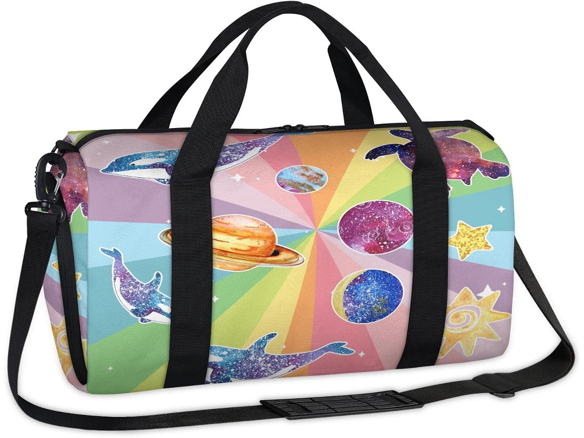 Bolso informal de marca para niños, 45x21x23cm, tejido de poliéster.
