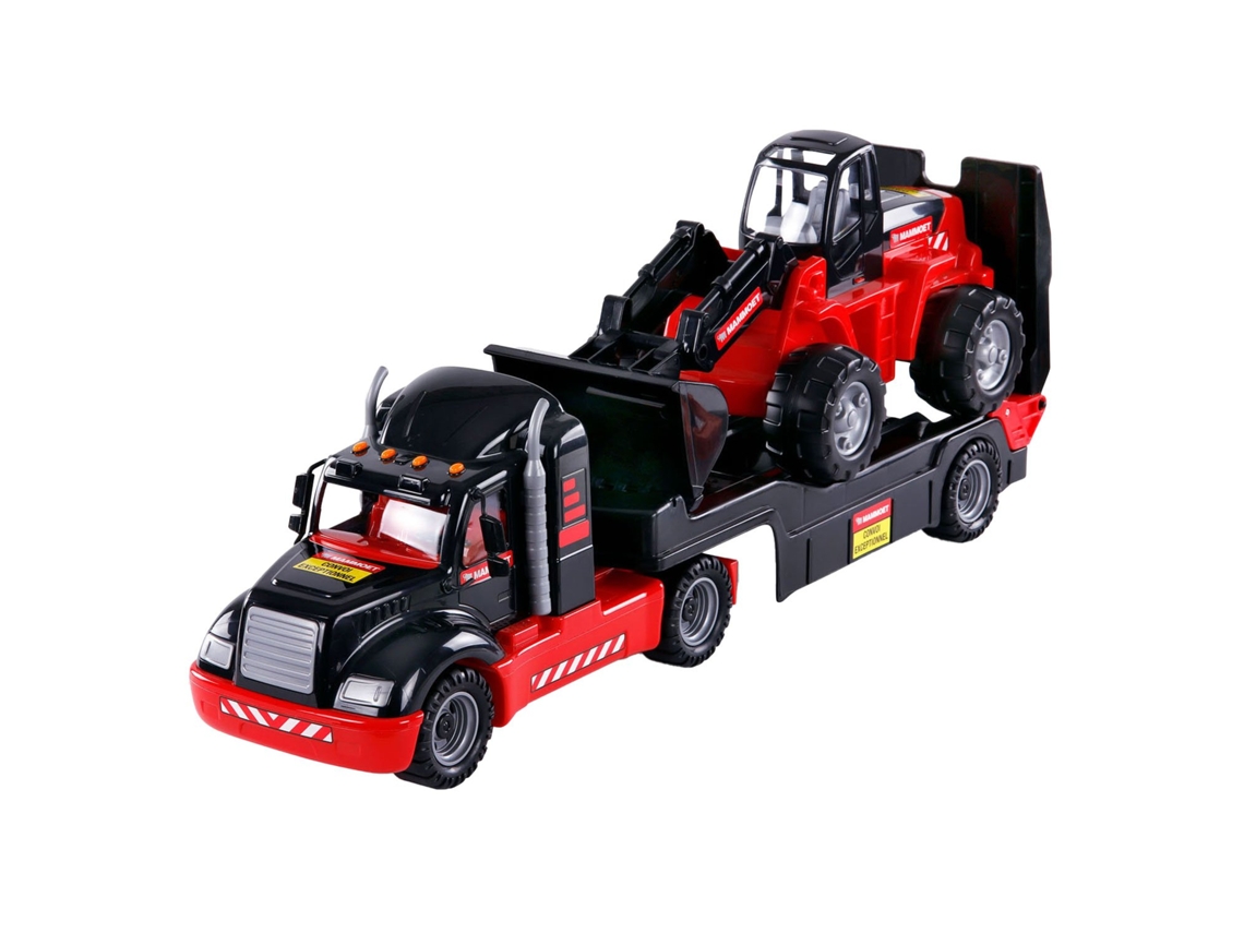Camión de juguete Mammoth Torpedo con excavadora, escala 1:16. Cavallino Toys