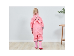 Chaqueta infantil impermeable y transpirable con capucha y detalles reflectantes de alta visibilidad.