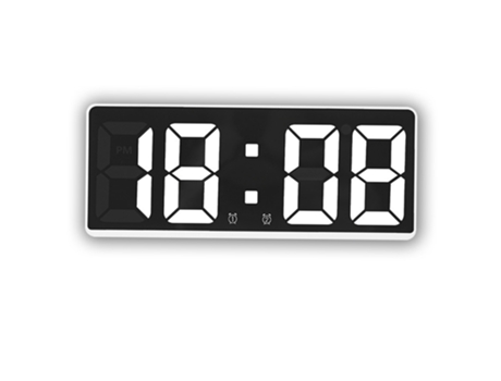 Reloj despertador digital para dormitorios, con temperatura, brillo ajustable, control por voz