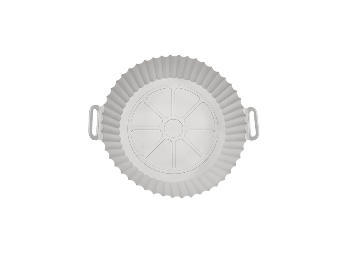Assadeira de Silicone para Air Fryer Diâmetro Inferior de 24 Cm Cinza GERTIZ