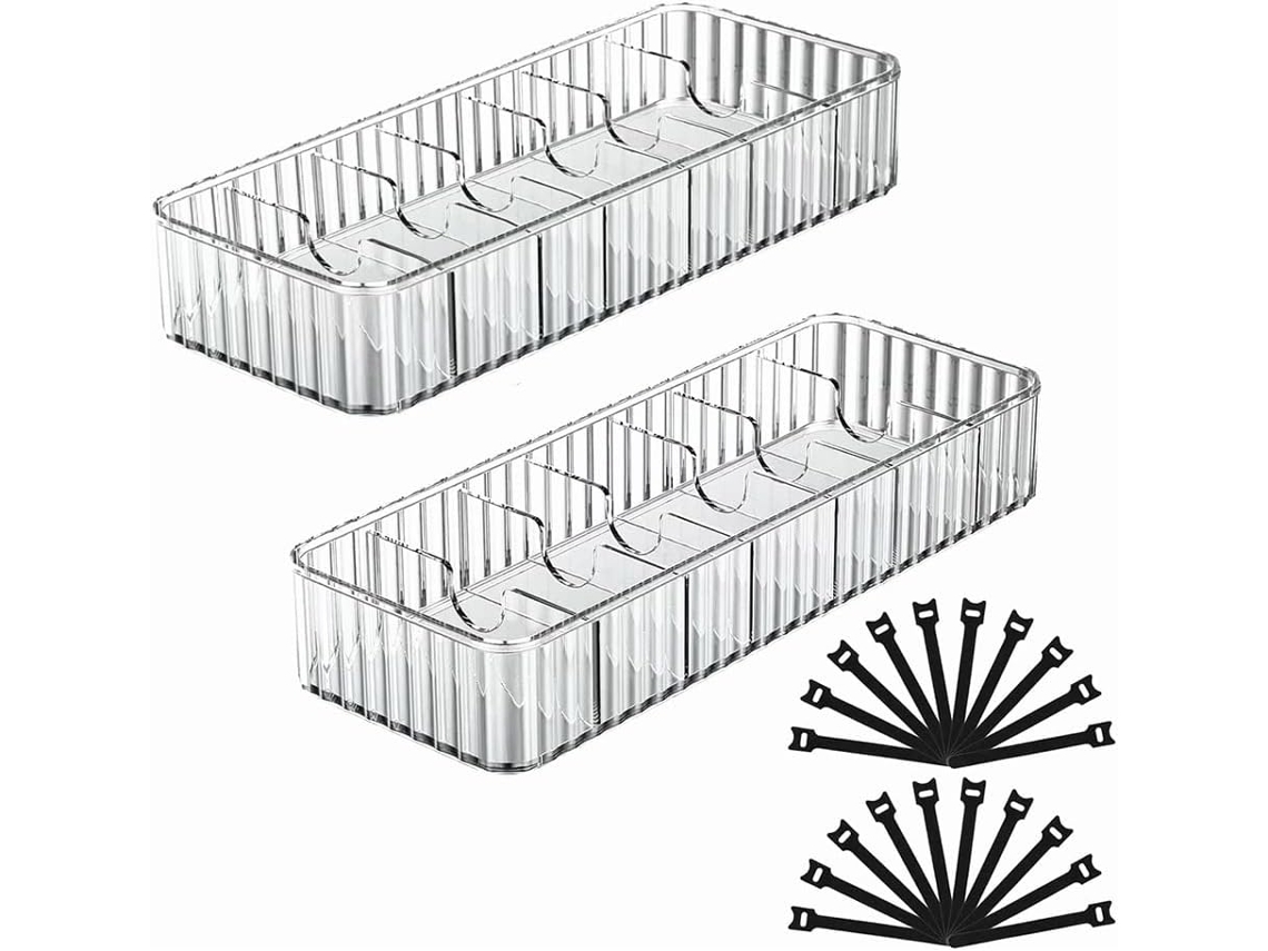 Juego De 2 Cajas Para Guardar Cables Con 20 Bridas.