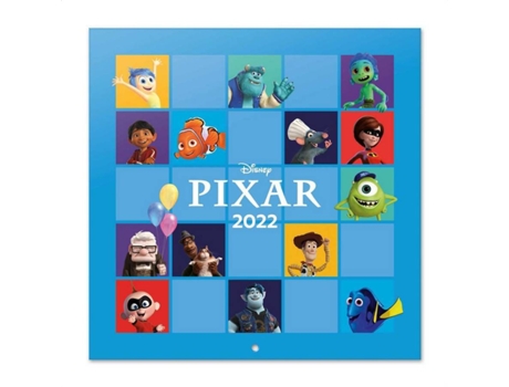 Calendario Disney Pixar 2022 pared│ mensual producto con licencia oficial erik editores 30x30