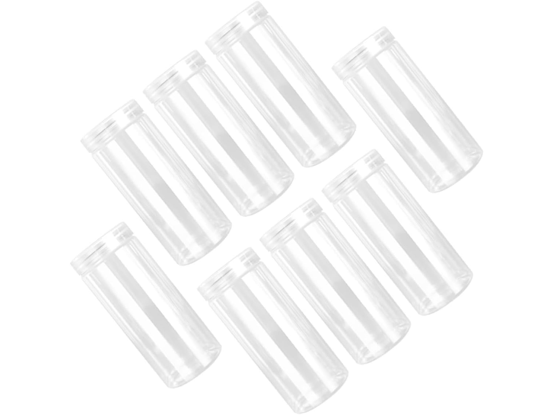Juego De 10 Botellas De Plástico Redondas, Transparentes, A Prueba De Fugas Y Vacías Para Uso Diario.