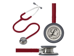 Estetoscopio Littmann Classic III 5627 con doble campana y diafragma ajustable, color burdeos, OEM