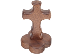 Decorativa Madera Maciza Robusta Adorno Católico Compacto Oficina Hogar Elegante Decoración Religiosa Estudio