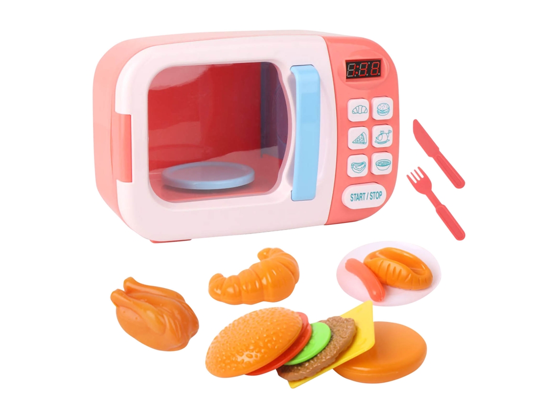 Juego De Microondas Electrónico Con Música Para Niños, Color Rosa.