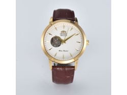 Reloj Mecánico Automático Orient Watch, Función Completa, Caja De Acero Inoxidable, Correa De Cuero Genuino.
