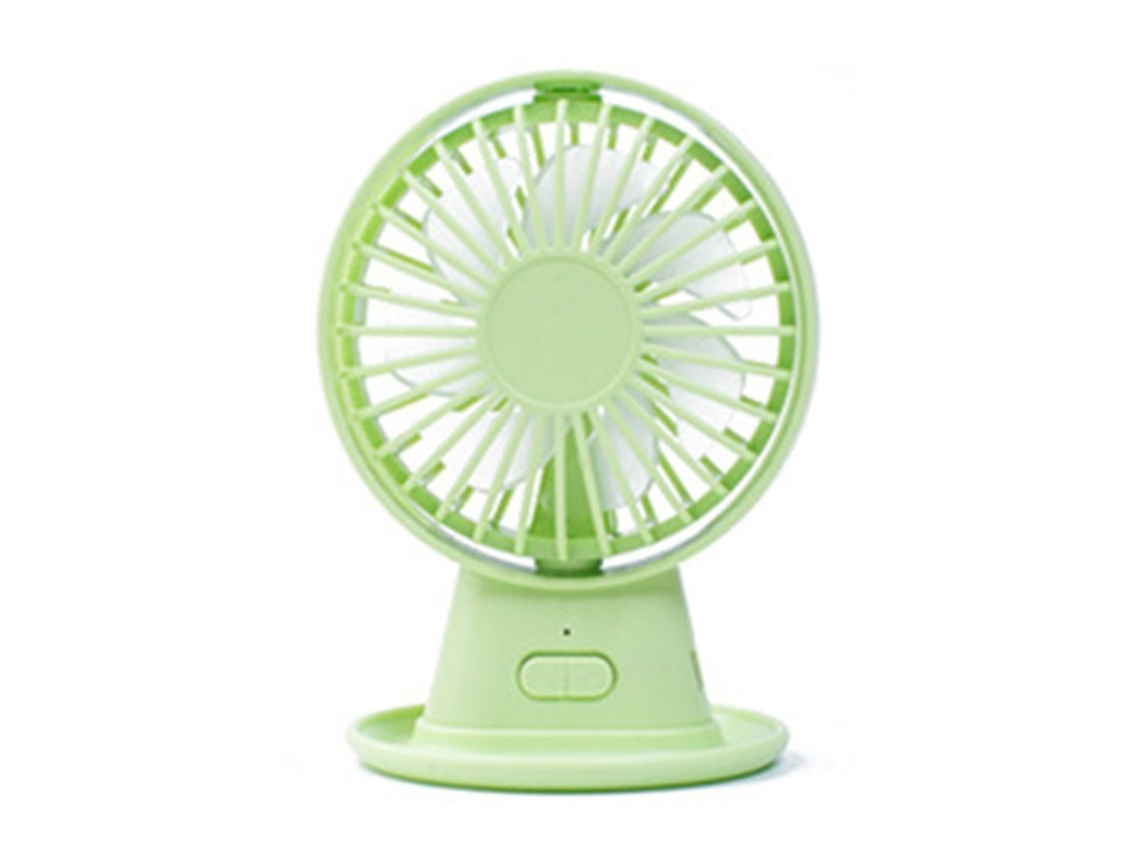 Mini ventilador de escritorio plegable con 2 aspas, USB, verde 116