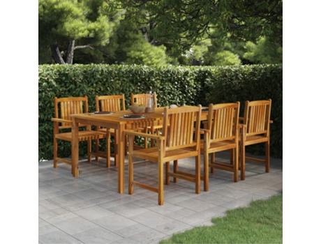 MAISON EXCLUSIVE Mesa de jardín de madera maciza de acacia 200x100x74 cm