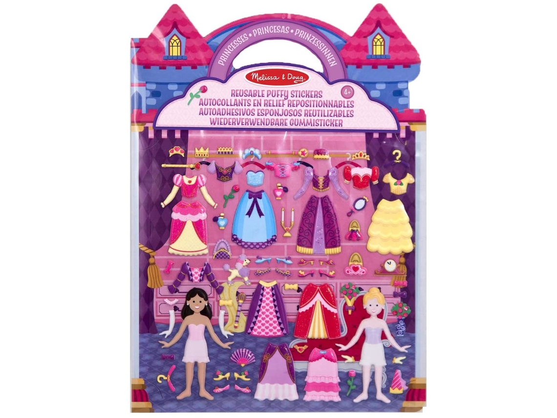 Jogo de Mesa MELISSA & DOUG Puffy Stickers Play Set: Princess (3 Anos)