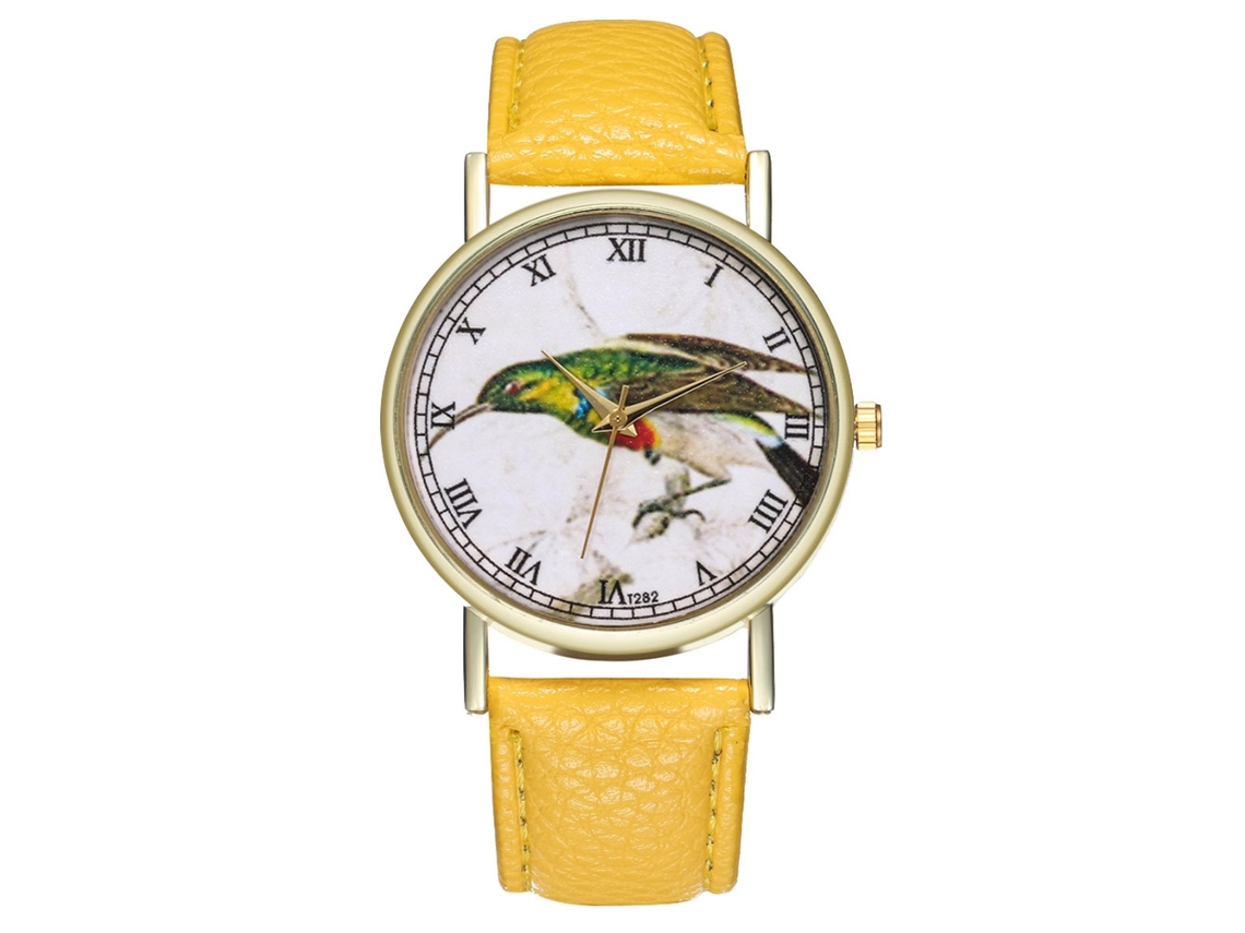 Elegante Reloj De Pulsera Unisex De Cuarzo, Duradero Y Silencioso (amarillo).