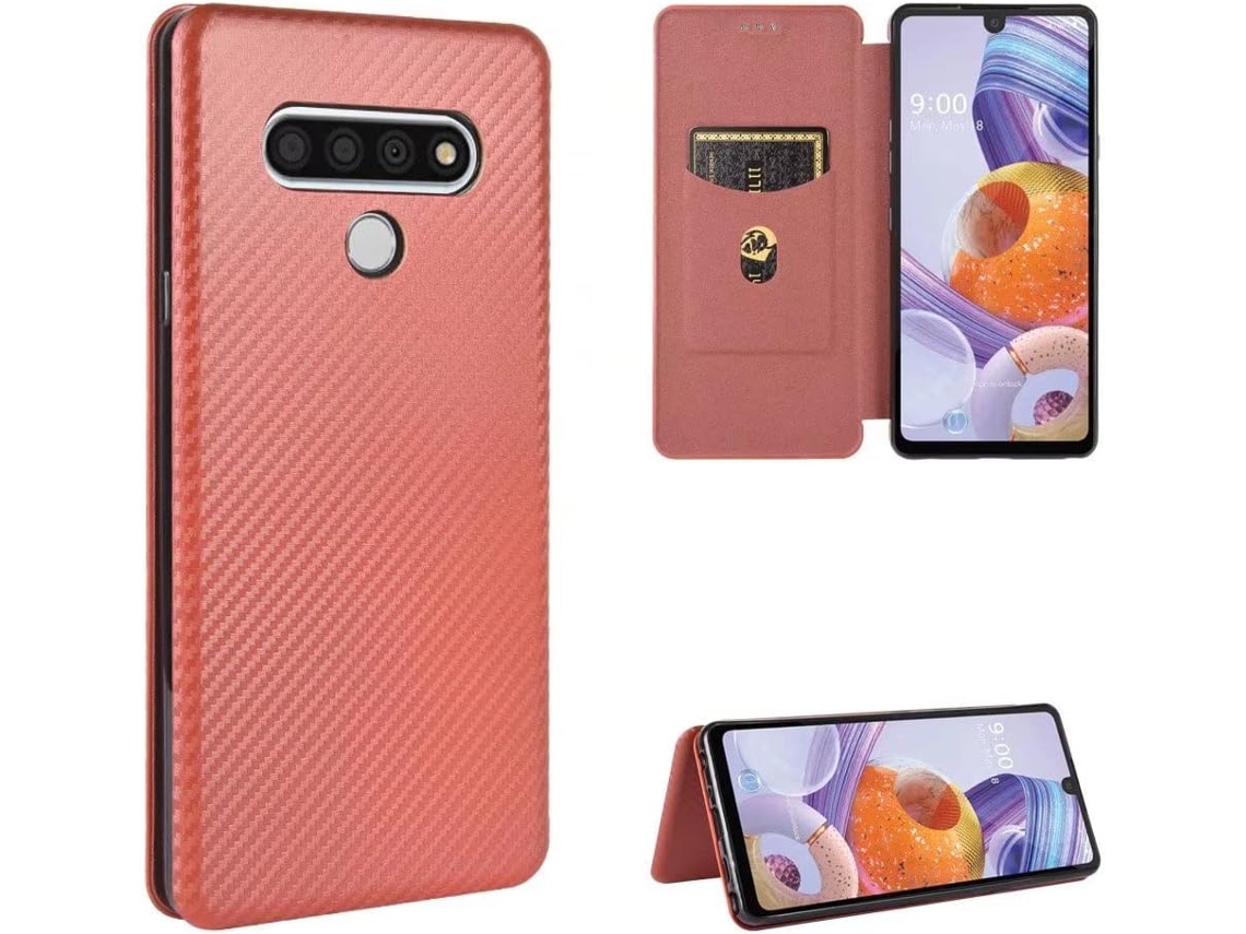 Protector de Pantalla Slot Fino Fibra para Lg K71 HONGWE. Marrón