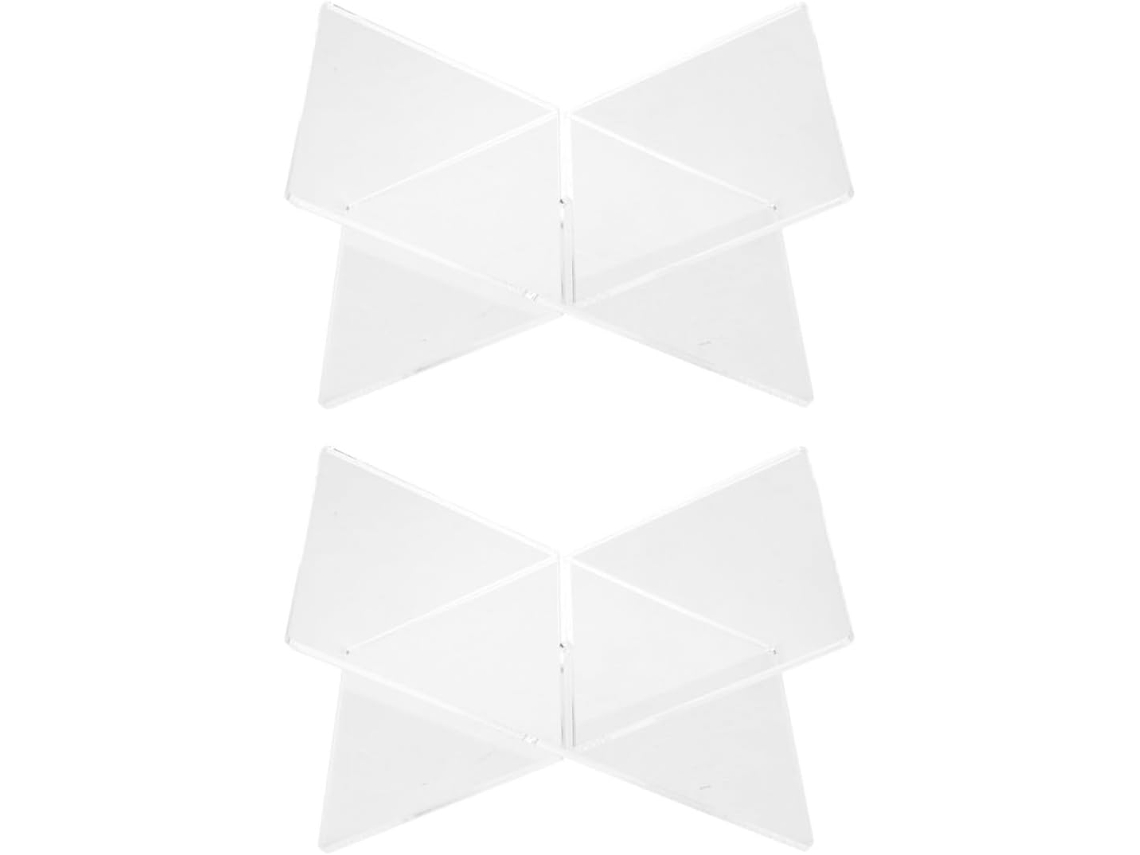 Soporte De Lectura De Acrílico Transparente En Forma De X Para Libros (2 Unidades), Estante De Almacenamiento Resistente