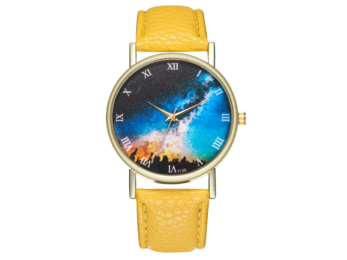 Reloj Star Lady Star Para Hombre Y Mujer, Moderno, Juvenil, Cuarzo T123-a Amarillo