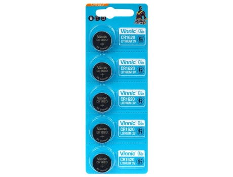 Pilas VINNIC CR1620 3 V (5 Unidades)