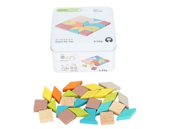 Bloques De Madera Con Patrones Geométricos, Rompecabezas Para Niños De 3 Años En Adelante.