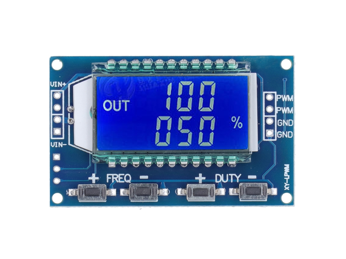 Módulo Generador De Señal Pwm Ajustable, Frecuencia, Ciclo De Trabajo, Onda Cuadrada, Pantalla Lcd.