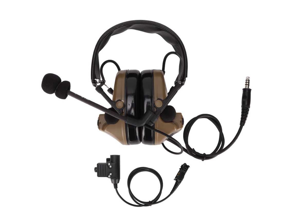 Auriculares walkie-talkie con reducción de ruido, silicona, 7,1 mm