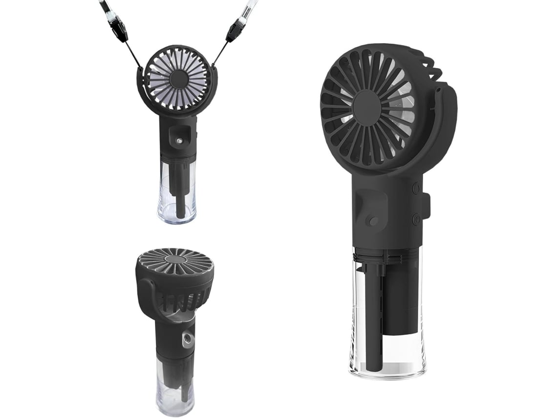 Ventilador De Mano Con Función De Niebla, Ventilador Recargable, 4 Velocidades De Viento, Enfriamiento Ajustable.