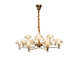 Candeeiro de Teto de Cristal PIBAOGU Asled 828 (dourado)