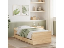 Estructura De Cama Con Cajones Roble Sonoma 90x190 Cm