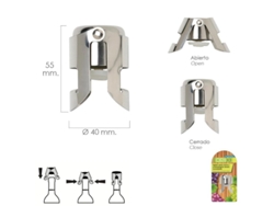 Tapon Para Cava y Champagne Acero Inoxidable ORYX