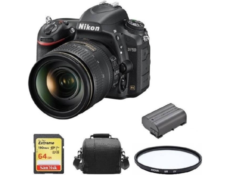 Kit Cámara Réflex NIKON D750 AF-S 24-120MM F4G ED VR + Tarjeta SD de 64GB + Funda para cámara + Bateria EN-EL15B + Filtro HOYA UX UV 77mm