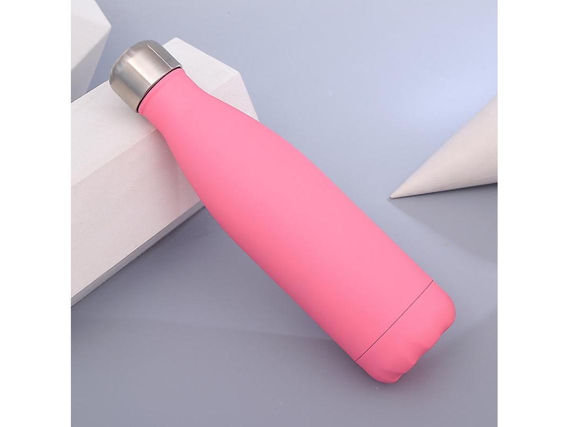Botella Térmica De Acero Inoxidable 500ml Rosa - 6-12h Caliente/24h Fría - Apto Para Niños - Antiderrame - Diseño Ergonómico