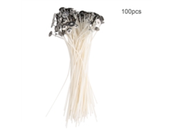 2026-100 Piezas Mecha De Vela Artesanal Diy Ecológica De Bajo Humo (20cm)
