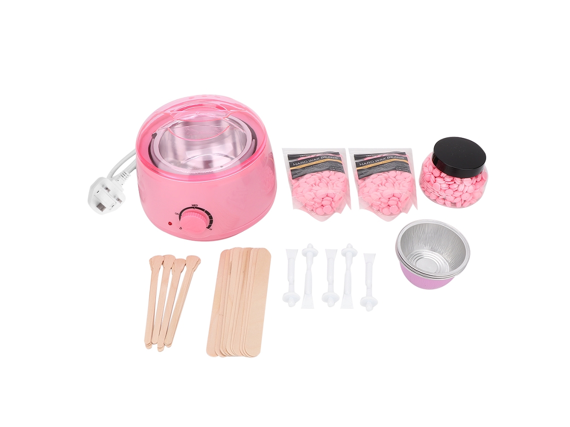 Kit Depilatorio Cera Con Calentador, Cera Depilatoria, Palillos Y Taza De Cera