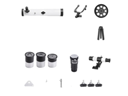 Telescopio astronómico, lente de 76 mm, distancia focal de 700 mm, trípode ajustable, accesorios estándar OEM