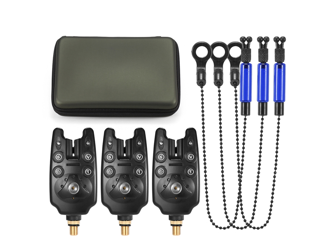 Kit De Alarma De Picada Para Pesca Con Cadena Oscilante, Indicador Led Digital, Accesorios De Pesca Con Estuche.