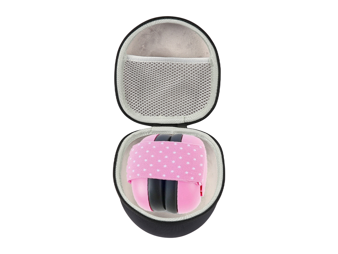 (rosa Con Estuche) Auriculares De Seguridad Para Bebés, Protección Auditiva Para Dormir, Diadema Elástica Ajustable, Cancelación De Ruido