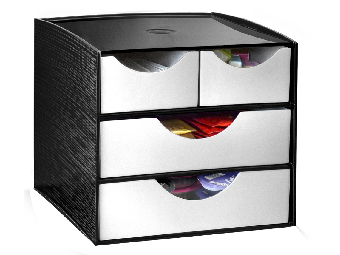 Caja de Almacenamiento CEP 4 Cajones Negro