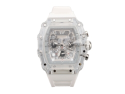 Reloj De Pulsera Transparente Para Hombre, Resistente Al Agua Hasta 50 M, Con Correa De Silicona Hueca Grande.
