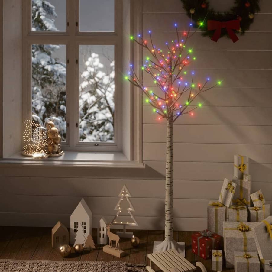 De Navidad Vidaxl con luces blanco 150 cm 140 leds sauce colores 15