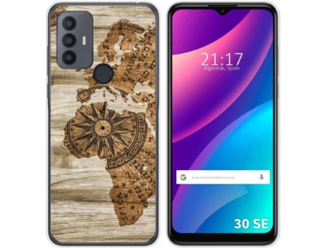 Carcasa para TCL 30 SE TUMUNDOSMARTPHONE Dibujos Madera 07 Multicolor