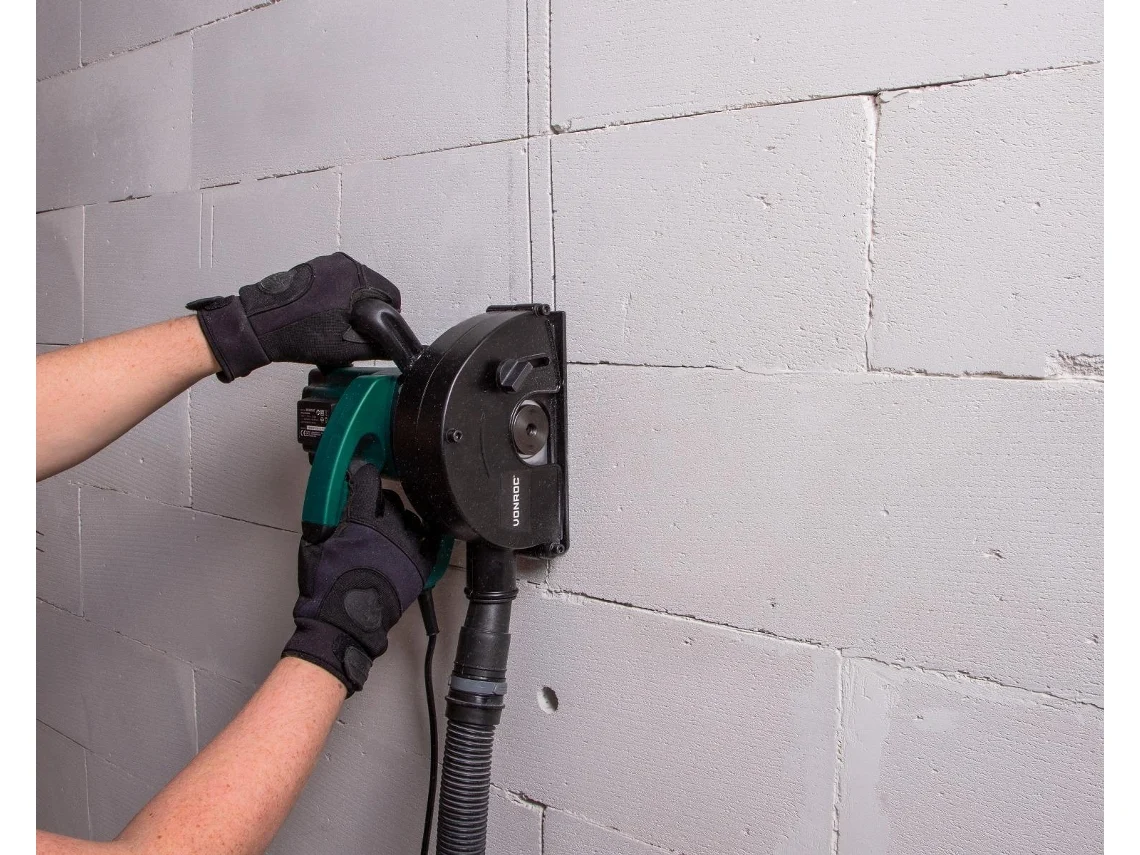Fresadora Eléctrica VONROC Rozadora de Pared Fresadora de 1700W 150Mm Con Discos de Diamante y Una Bolsa Para Guardar La Herramienta