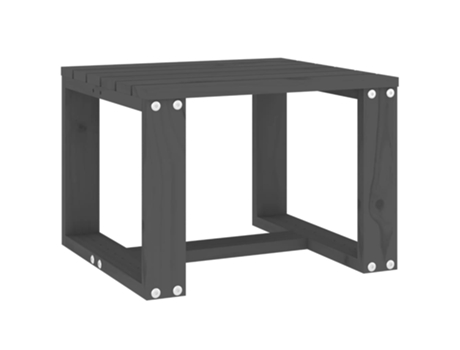Mesa auxiliar de jardín madera maciza pino gris VIDAXL (40x38x28,5 cm)