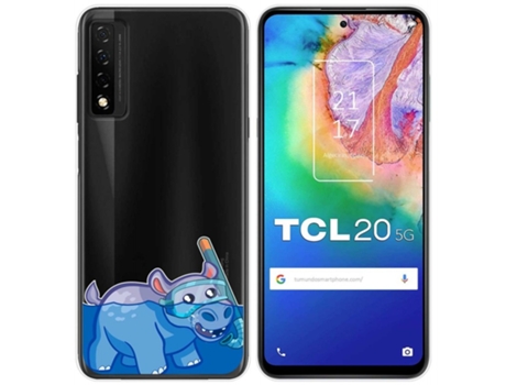 Carcasa TCL 20 5G TUMUNDOSMARTPHONE Dibujos Transparente Multicolor