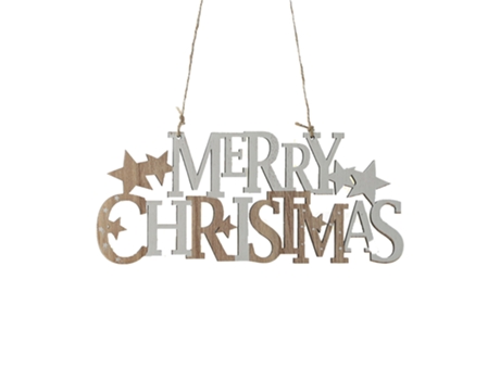 Letrero colgante de Navidad Letrero de puerta de madera Decoración de pared de puerta de Navidad Decoración de árbol de Navidad (25CM-B)