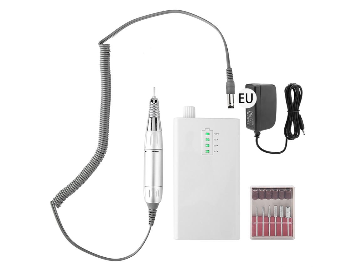 KKML - Máquina eléctrica portátil recargable Taladro para uñas, 30000 rpm, para manicura y pedicura inalámbricas.